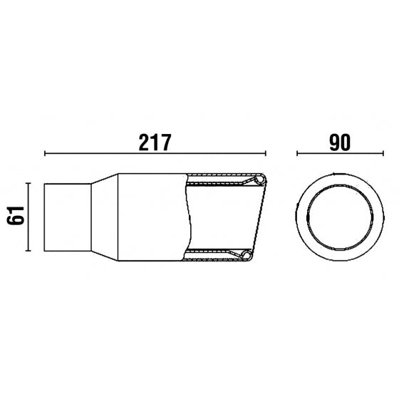 EXHAUST TAIL 90mm