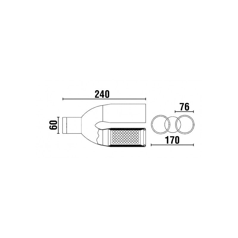 DOUBLE OUTLET END COVER